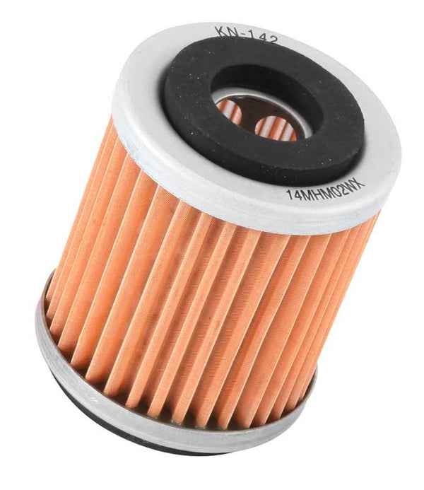 K&N Motorcycle Oil Filter: High Performance, Premium, Designed to be used with Synthetic or Conventional Oils: Fits Select Yamaha Vehicles, KN-142