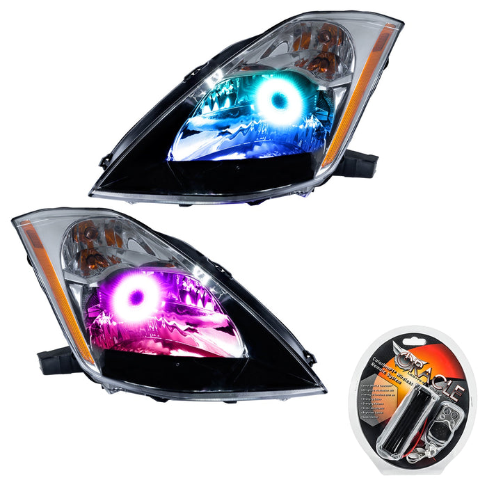Oracle Lighting 2003-2005 Compatible with Nissan 350Z Pre-Assembled Led Halo Headlights (Hid) 7144-330