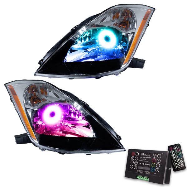 Oracle Lighting 2003-2005 Compatible with Nissan 350Z Pre-Assembled Led Halo Headlights (Hid) 7144-333