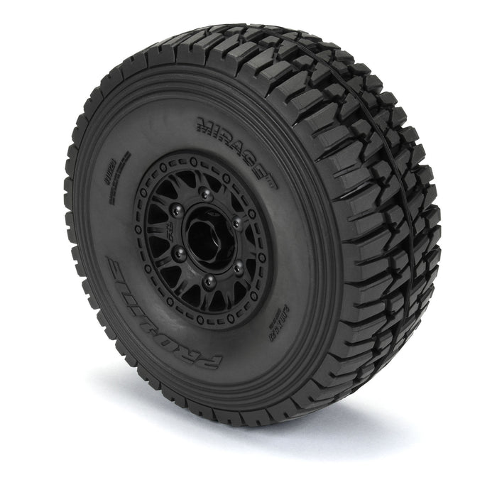 1/7 Mirage TT Fr/Rr MT Tires Mtd 17mm Blk Raid (2)