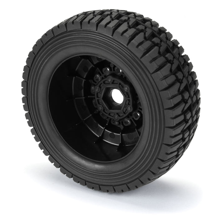 1/7 Mirage TT Fr/Rr MT Tires Mtd 17mm Blk Raid (2)