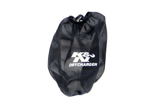 K&N Black Drycharger Round Tapered Air Filter Wrap 5in Top ID / 7.5in Base ID / 8in Height RF-1020DK