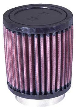 K&N Universal Clamp-On Air Intake Filter: High Performance, Premium Washable Replacement Air Filter: Flange Diameter: 2.25 In, Filter Height: 4 In, Flange Length: 0.625 In, Shape: Round, RU-0600,Black