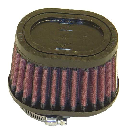 K&N Universal Clamp-On Air Filter: High Performance, Premium, Washable, Replacement Filter: Flange Diameter: 2 In, Filter Height: 2.75 In, Flange Length: 0.625 In, Shape: Oval Straight, RU-1820