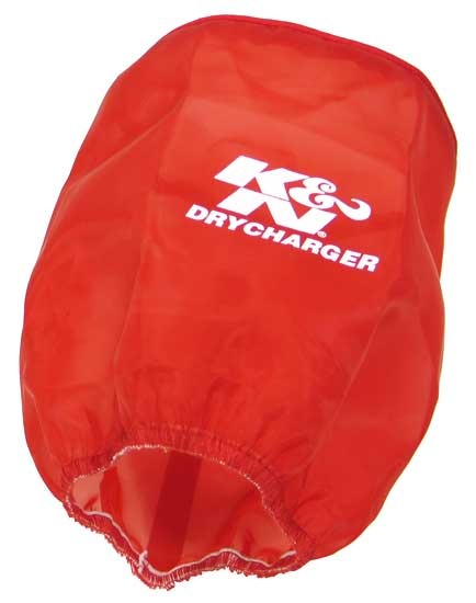 K&N Drycharger Air Filter Wrap Red 6in Base ID x 5in Top ID x 6.5in Height RX-4730DR