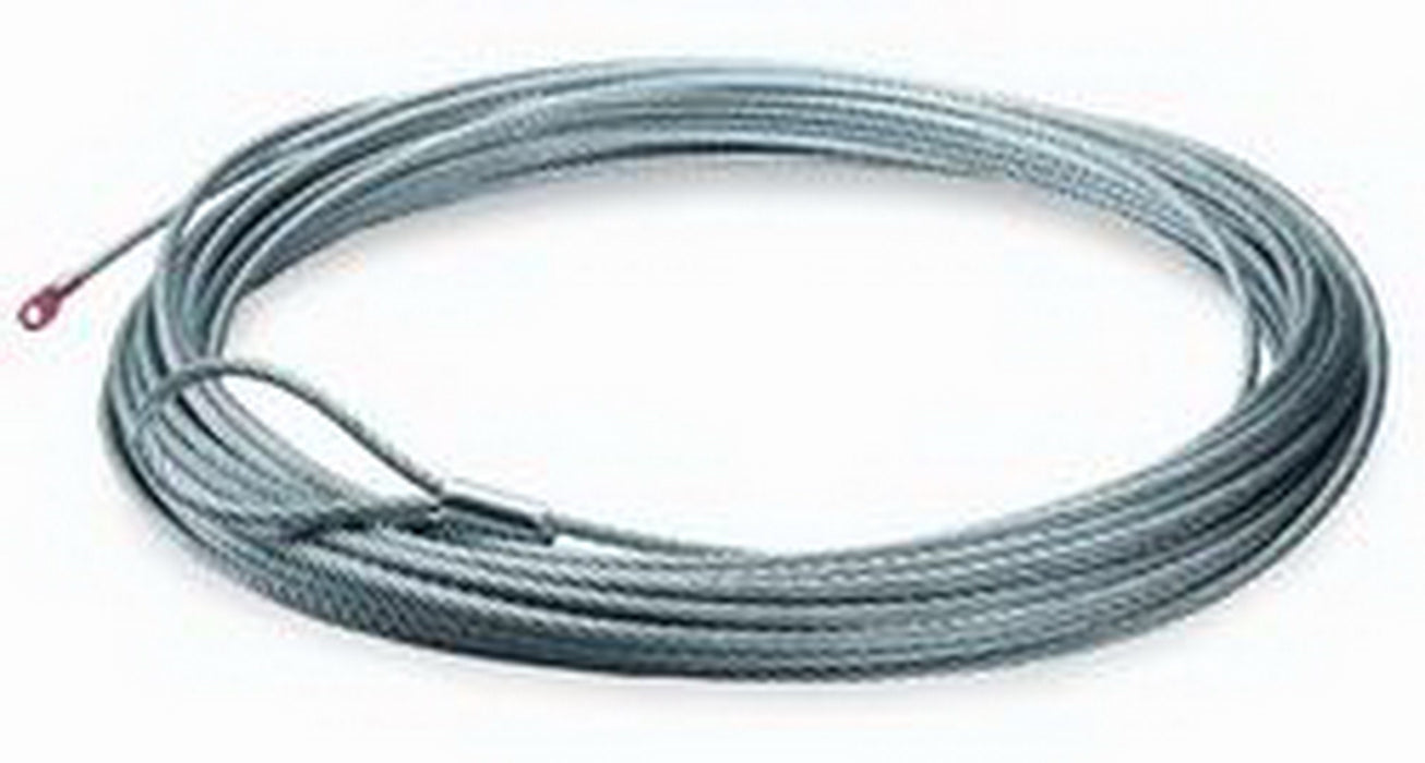 Warn Wire Rope For Rt25 And 30 Series/ A2000/ A2500/ 2.5Ci Or 3.0Ci Winches With Aluminum Drum; 3/16 Inch Diameter X 50 Foot Length; Galvanized Aircraft Wire; Loop On One End And Wire Rope Terminal On Other End 60076