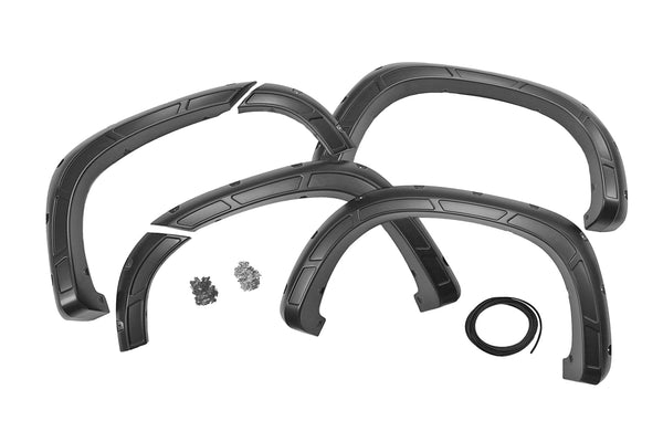Rough Country Defender Pocket Fender Flares Fits Chevy Silverado 1500 2WD/4WD (19-23) A-C12211-GBA