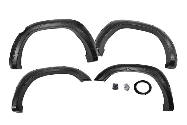 Rough Country Defender Pocket Fender Flares Black Fits RAM 1500 2WD/4WD (19-23) A-D10914-PXJ