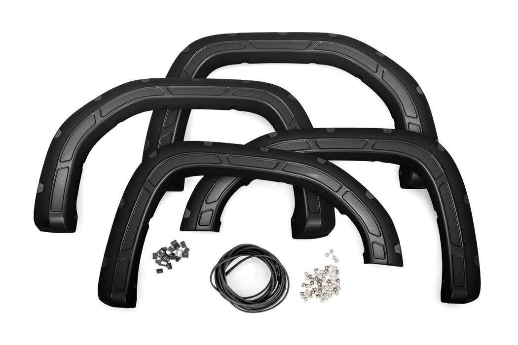 Rough Country Defender Pocket Fender Flares Gba Black fits gmc Sierra 1500 (19-23) A-G11950-GBA