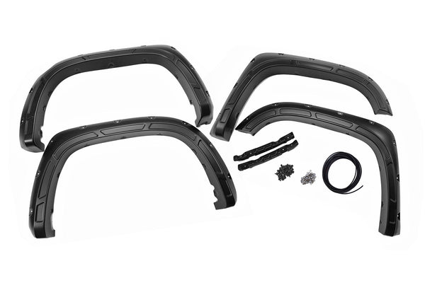 Rough Country Defender Pocket Fender Flares 1D6 Silver Sky Metallic Fits toyotaTundra (14-21) A-T11411-1D6