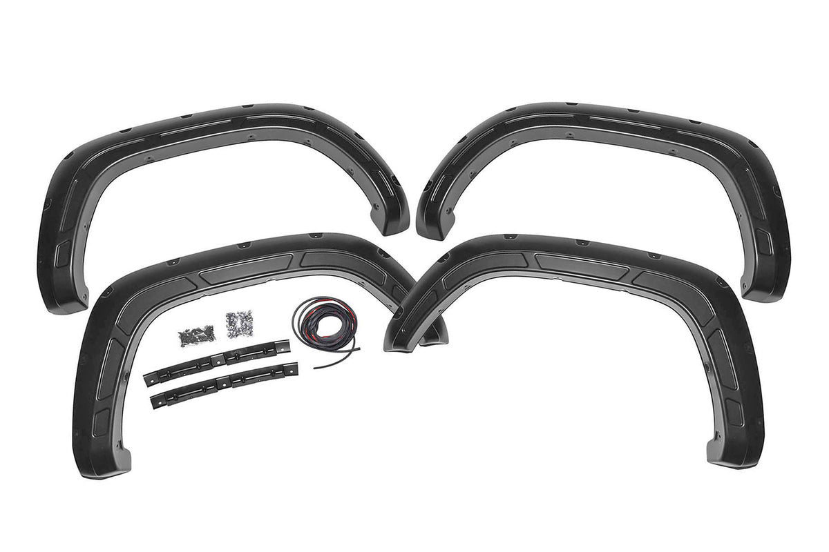 Rough Country Defender Pocket Fender Flares 040 Super White Fits toyotaTacoma (16-23) A-T11621-O4O