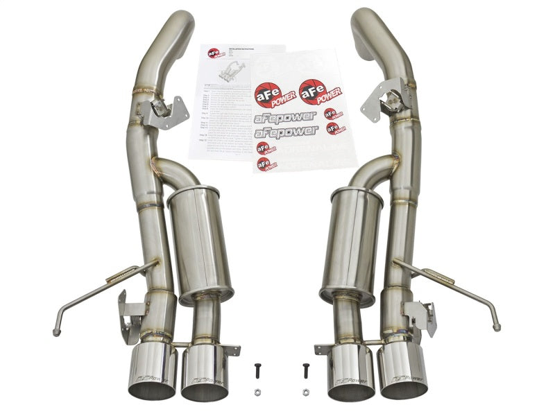 aFe MACHForce XP 3in-2 1/2in Axle Back 304SS Exhaust w/ Polished Tips 14-17 Chevy Corvette V8-6.2L 49-34056-P