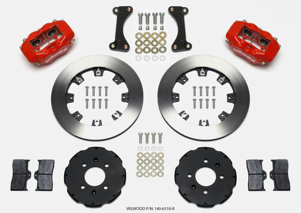 Wilwood Forged Dynalite Front Hat Kit 12.19in Red 90-99 Civic w/240 mm Disc 140-6310-R