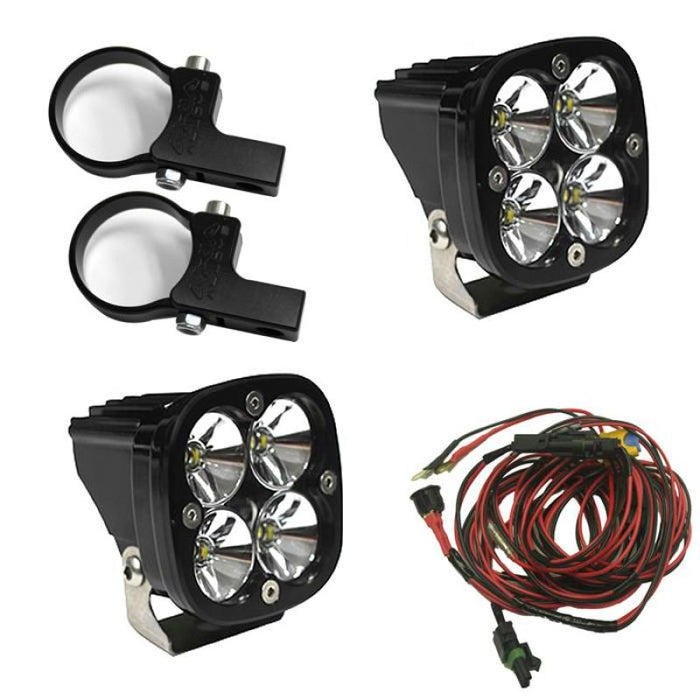 Baja Designs 49-7105 - Squadron Pro 3" 2x40W Square Driving/Combo Beam LED Lights Kit with Horizontal 2" Mounts