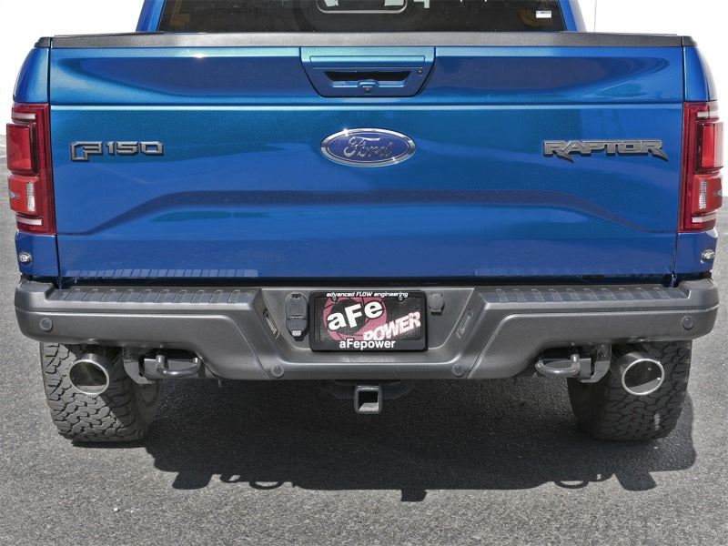 aFe MACHForce-XP 3in to 3-1/2in 304 SS Cat-Back Exhaust w/Polished Tips 17-18 Ford F-150 Raptor 3.5L 49-33094-P