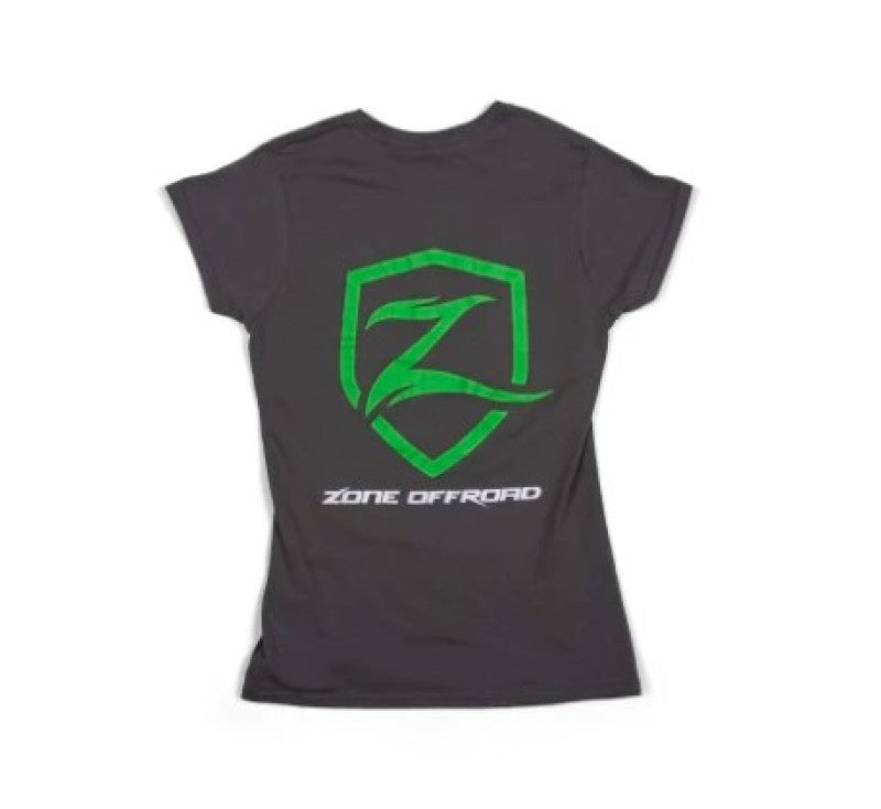 ZONE Charcoal Gray Premium Cotton T-shirt W/ Logo Womens Large U9163L