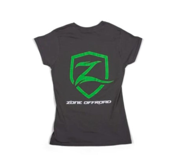 Zone Charcoal Gray Premium Cotton T-shirt W/ Logo Womens 2XL U91632XL