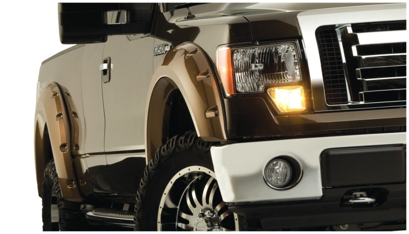 Bushwacker 09-14 Ford F-150 Styleside Max Pocket Style Flares 4pc 67.0/78.8/97.4in Bed Black 20927-02