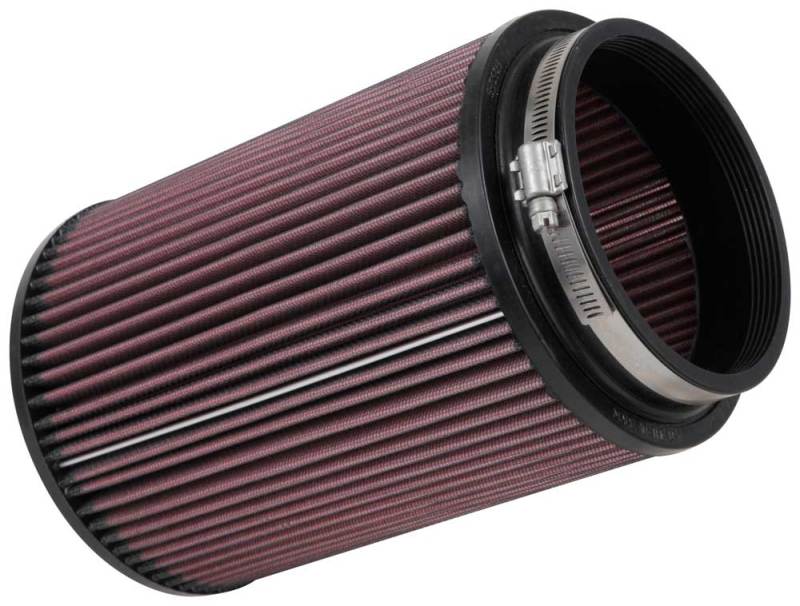 K&N Universal Clamp-On Engine Air Filter: Washable and Reusable: Round Straight; 5 in (127 mm) Flange ID; 9 in (229 mm) Height; 6.5 in (165 mm) Base; 6.5 in (165 mm) Top , RU-3020
