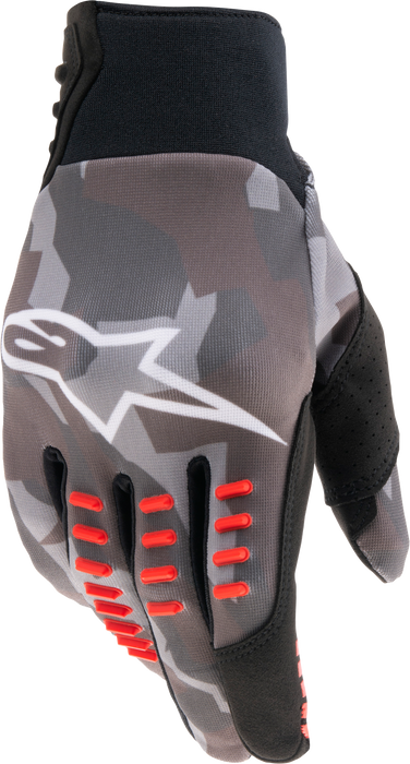 Alpinestars 3564020-9133-XXL Smx-E Gloves Grey Camo/Red Fluo 2X