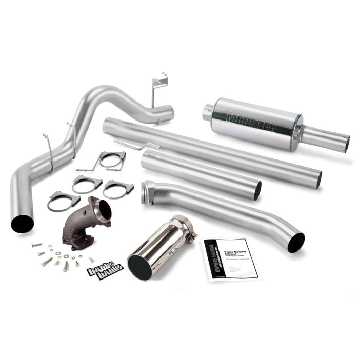 Banks Power 98-02 Compatible with Dodge 5.9L Ext Cab Monster Exh w/ Power Elbow SS Single Exh w/ Chrome Tip 48638