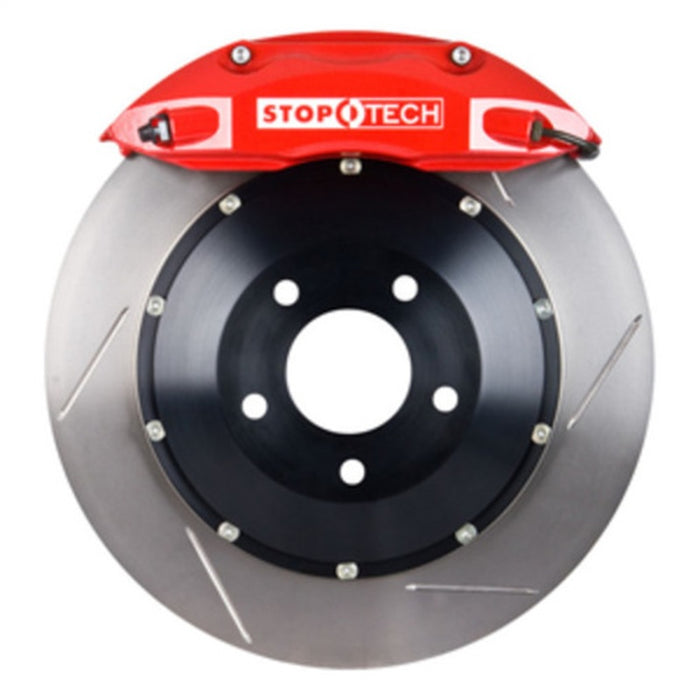 StopTech 08-13 BMW M3/11-12 1M Coupe Rear Red ST-40 Calipers 355x32 Slotted Rotors Pads & SS Lines 83.160.0047.71