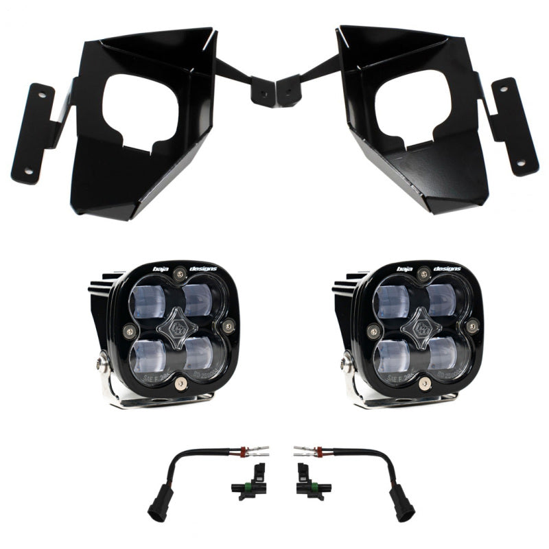 Baja Designs 16-18 Silverado 1500 Squadron Fog Pocket Kit Clear 447534