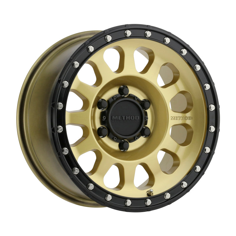 Method MR315 17x8.5 0mm Offset 6x5.5 106.25mm CB Gold/Black Street Loc Wheel MR31578560100