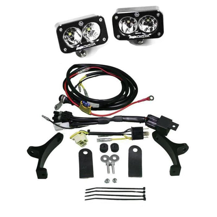 Baja Designs 49-7091 - Headlight Location Mounted Squadron Pro 3" 40W Square Driving/Combo Beam LED Light Kit with Head Shell
