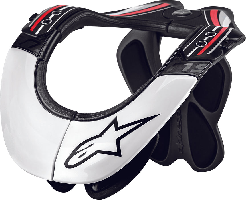 Alpinestars Bns Pro Neck Support Black/White/Red Lg-Xl 6500114-123-LXL