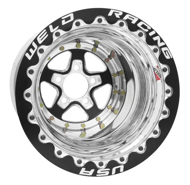 Weld Alumastar 2.0 15x10 / 5x4.5 BP / 6in. BS Black Wheel Black Double Beadlock MT 88B-510212MB