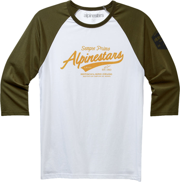 Alpinestars Script Premium Tee Military/White Sm 1230-71505-6920-S