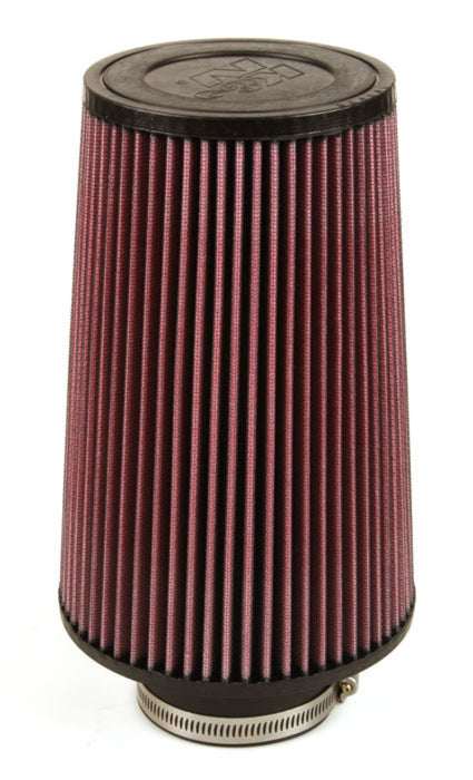 K&N Universal Clamp-On Engine Air Filter: Washable and Reusable: Round Tapered; 3 in (76 mm) Flange ID; 9 in (229 mm) Height; 6 in (152 mm) Base; 4.625 in (117 mm) Top , RE-0810