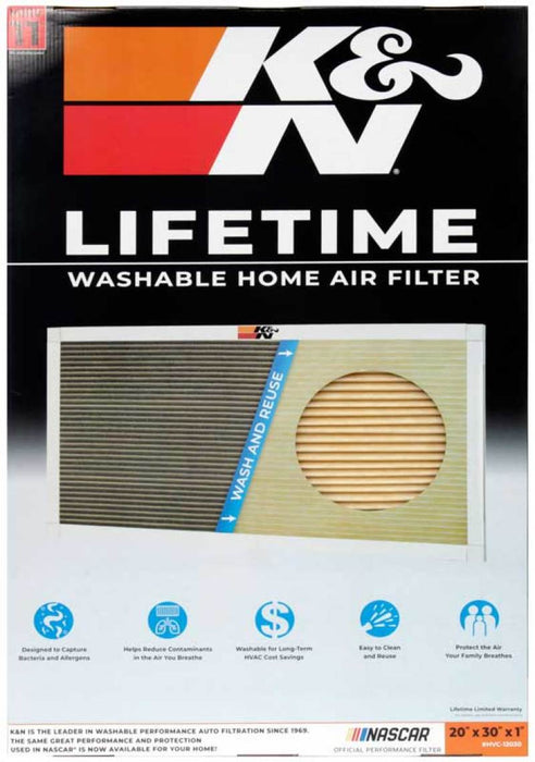 K&N 20X30X1 Hvac Furnace Air Filter, Lasts A Lifetime, Washable, Merv 11, The