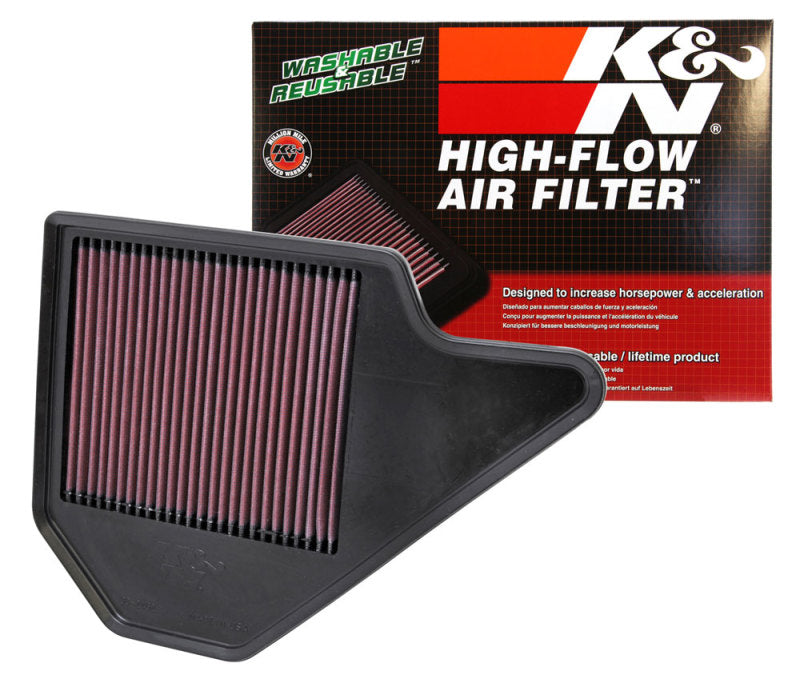 K&N 33-2462 Air Panel Filter for DODGE GRAND CARAVAN V6-3.6L F/I, 2011-2017