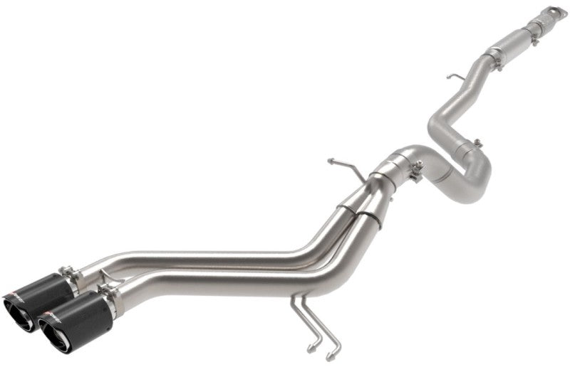 aFe Takeda 2-1/2in to 3in SS-304 Cat-Back Exhaust w/ C/F Tips 13-17 Hyundai Veloster L4-1.6L 49-37018-C