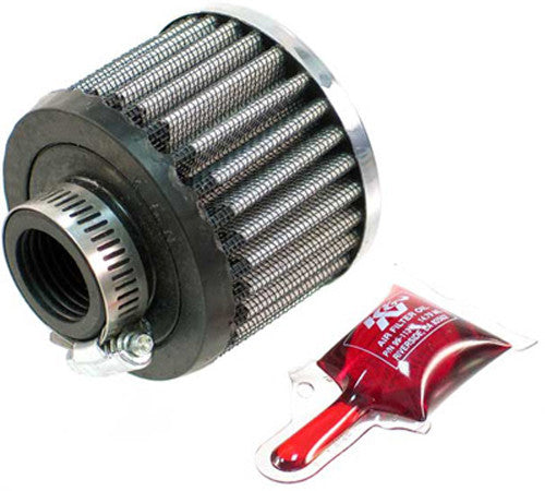 K&N Vent Air Filter/ Breather: High Performance, Premium, Washable, Replacement Engine Filter: Flange Diameter: 1 In, Filter Height: 2.25 In, Flange Length: 0.625 In, Shape: Breather, 62-1420
