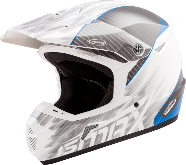 Gmax Mx-46 Off-Road Colfax Helmet White/Blue Xl G3462247