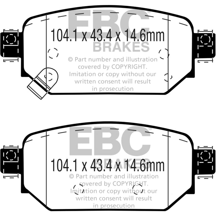 EBC 2017+ Mazda 3 2.0L Greenstuff Rear Brake Pads DP23081