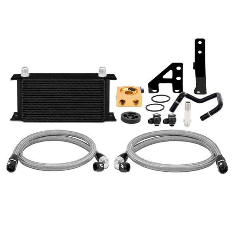 Mishimoto 2015 Subaru WRX Thermostatic Oil Cooler Kit Black MMOC-WRX-15TBK