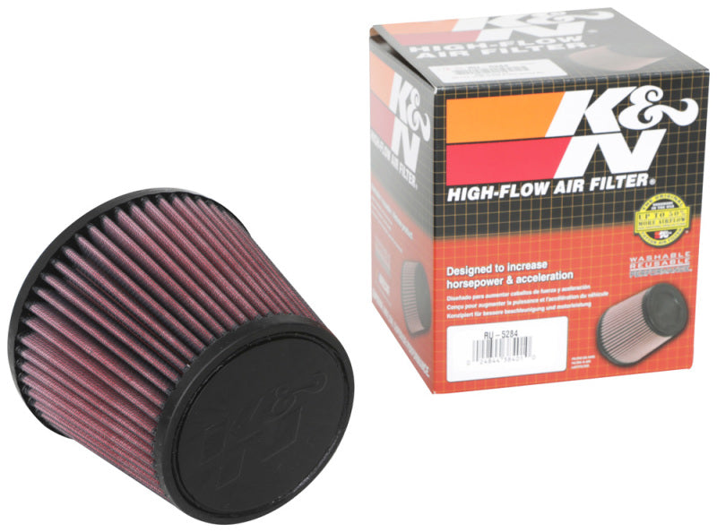 K&N Universal Clamp-On Air Filter: High Performance, Premium, Washable, Replacement Filter: Flange Diameter: 2.75 In, Filter Height: 5 In, Flange Length: 0.75 In, Shape: Round Tapered, Ru-5284 RU-5284
