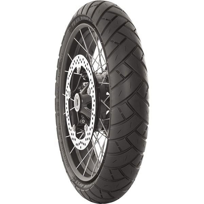 120/70ZR-17 (58W) Avon Trailrider Dual Sport Front Motorcycle Tire.