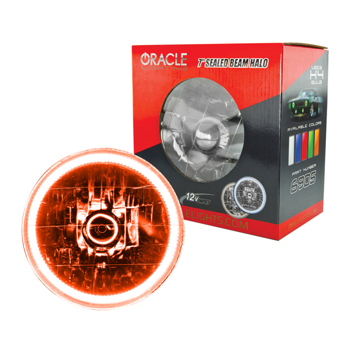 Oracle Lighting Pre-Installed Lights 7 In. Sealed Beam Amber Halo Mpn: 6905-005