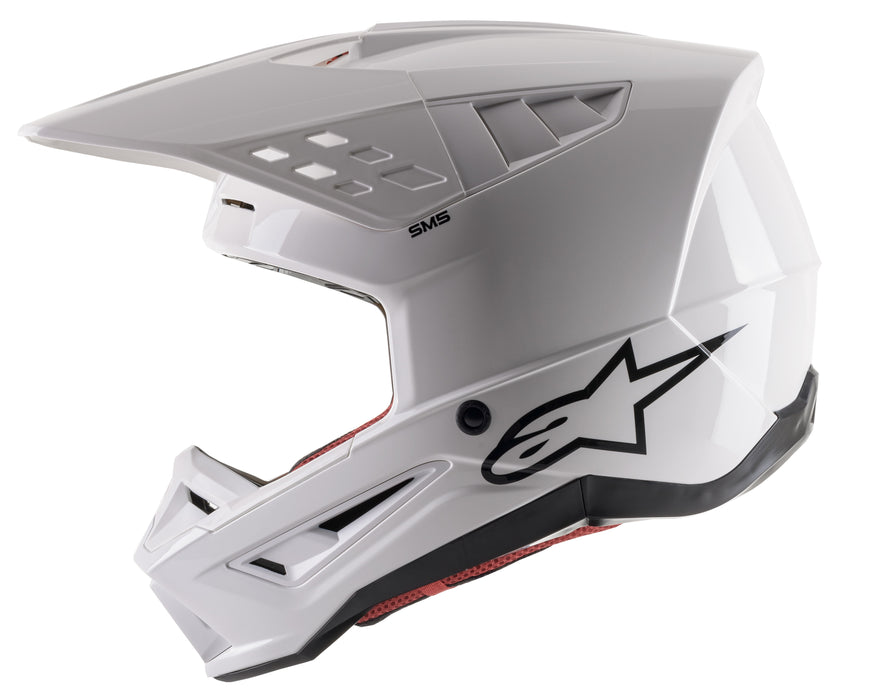 Alpinestars 83031212180-XS S-M5 Solid Helmet - White Glossy (X-Small)