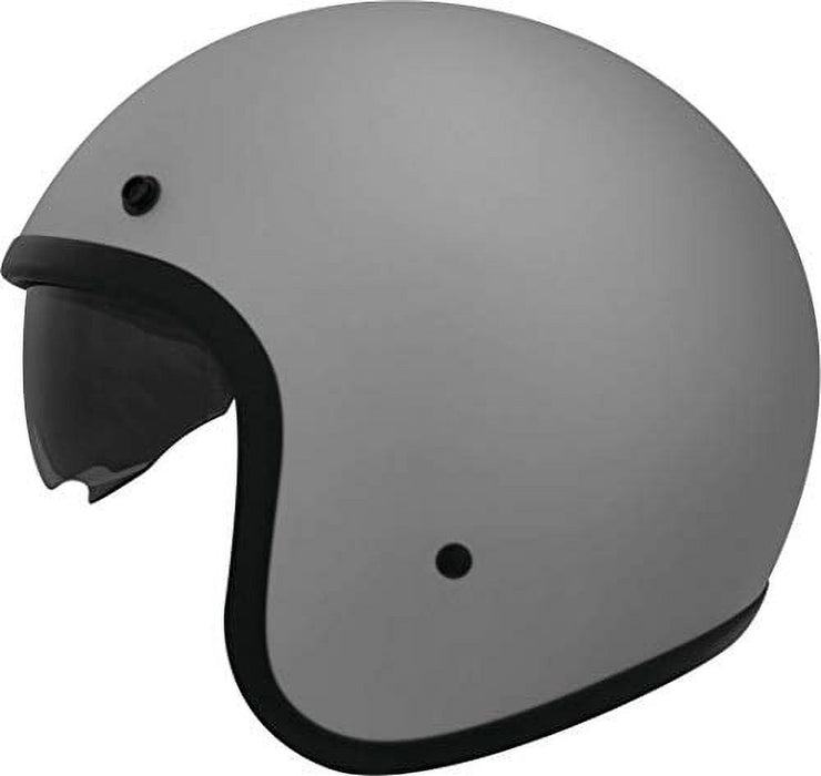 THH T-383 Open Face Motorcycle Helmet Silver XXL