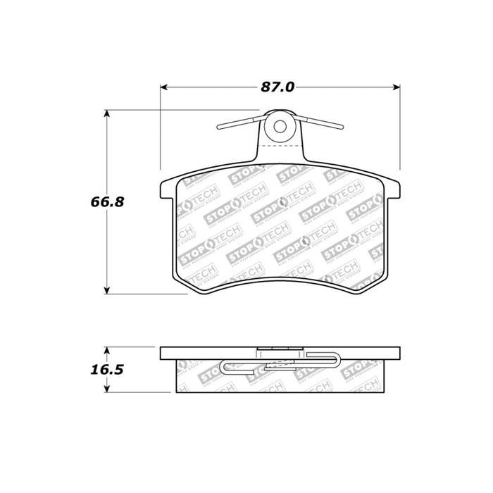 StopTech Street Touring 96-2/97 Audi A4 / 96-01 A4 Quattro / 95-98 A6 Rear Brake Pads 308.0228