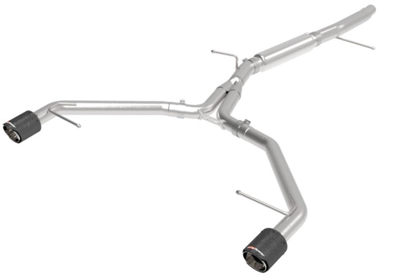 aFe 17-19 Audi A4 (L4-2.0L) MACH Force-Xp Stainless Steel Axle-Back Exhaust System Carbon Tip 49-36419-C