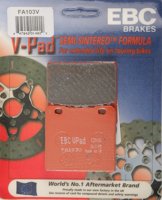 EBC Brakes Semi-Sintered V Brake Pads Compatible for Suzuki GS1150ES 1986