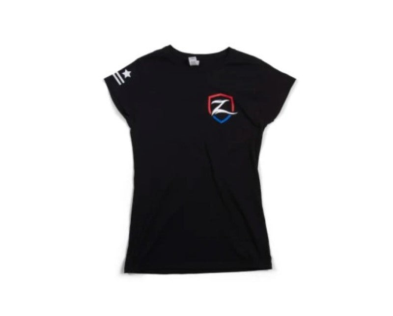 ZONE  Black premium cotton t-shirt with Zone Offroad Logo - Womens