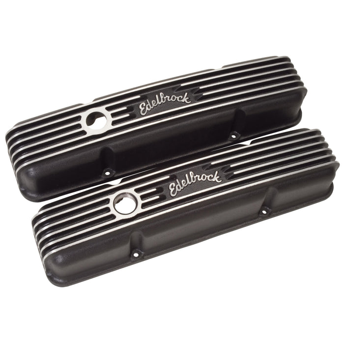 Edelbrock Valve Cover Classic Series Chevrolet 1959-1986 262-400 CI V8 Black 41443